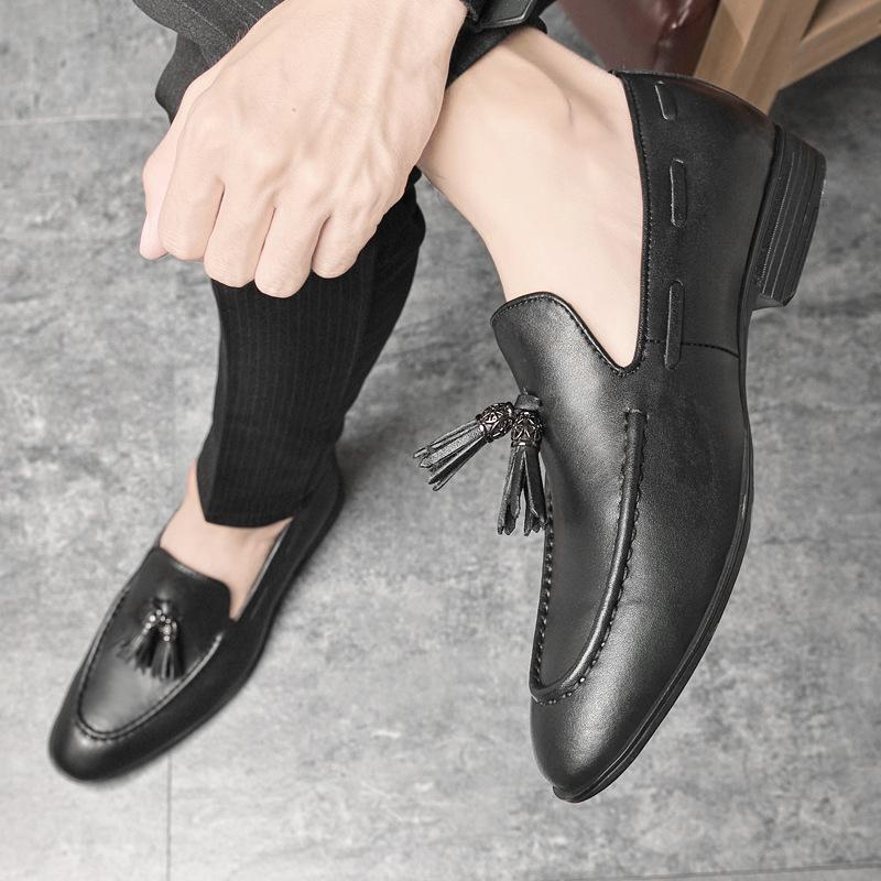 

Men s shoes 2025 summer new lazy one-pedal men s British style personality design high-end light luxury business leather shoes 36