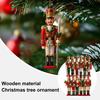 Christmas Nutcracker Ornaments Small Wooden Soldier Nutcracker Hanging Decoration for Christmas Tree Holiday Party Decor