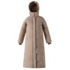 Women's Long Hooded Over-the-Knee Down Jacket - Thick, Warm, Slim Fit Winter Coat, Solid Color, Trendy Casual Style