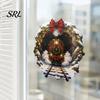 Glass Door Decorations Christmas Vintage Steam Train Static Window Sticker, 3D Broken Wall Effect Holiday Decals No-Adhesive Decal for Xmas Home Cafe
