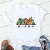 Cute Cockatielsparrot Bird Lovers Print T Shirt Girls Sunflower Flowers Tshirt Unisex Harajuku Kawaii Clothes Summer Tops Tee