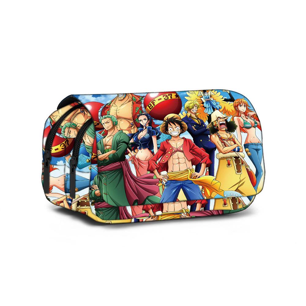New arrival, in stock! One Piece pencil case/stationery box for elementary and middle school students, featuring cartoon anime elements.