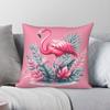 Rosa Flamingo Tropisch Quadratisch Kissenbezug Polyester Leinen Samt Bedruckt Reißverschluss Dekorative Kissenhülle Auto Kissenbezug Großhandel