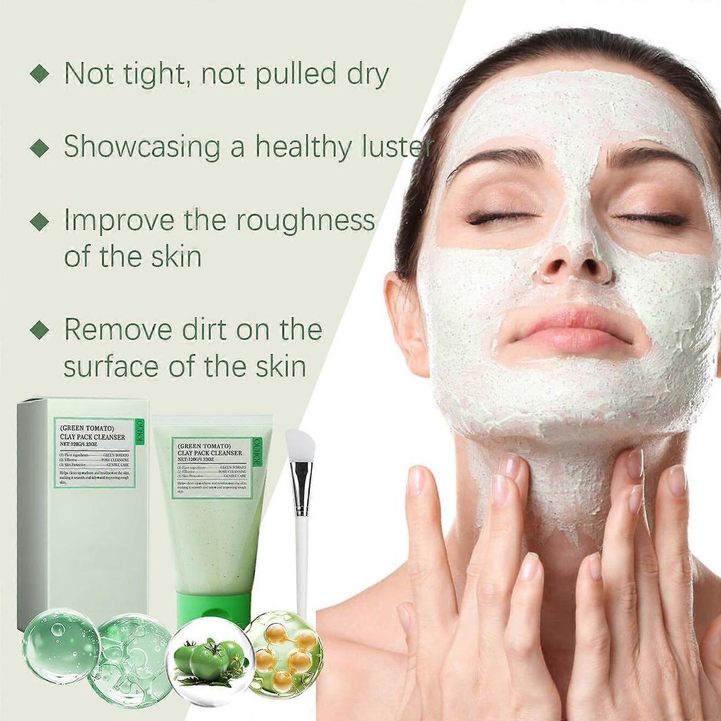 Ouhoe Green Tomato Cleanser Gently Cleanses Pores, Balances Oil, Freshens And Nourishes The Face