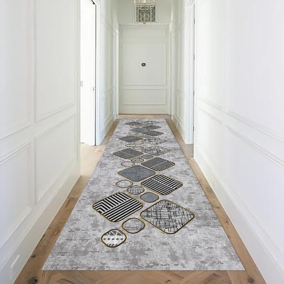 

Декоративный нескользящий моющийся ковер с цифровой печатью DOT-YOL-SD-1174 60 x 100 серый