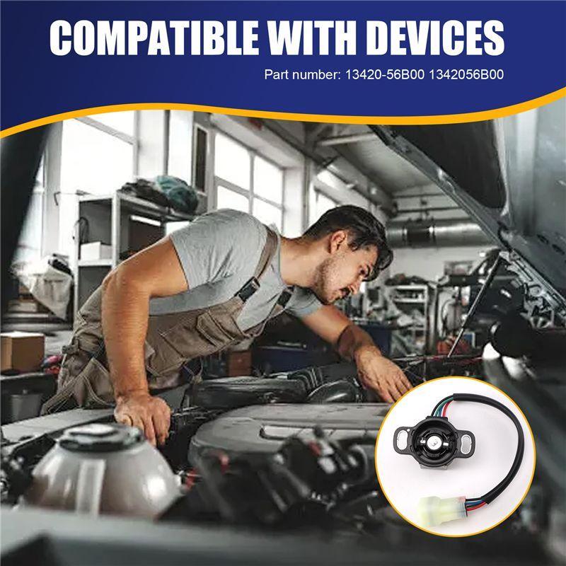 Car Throttle Position Sensor With Wire Throttle Sensor TPS Sensor For Sidekick 13420-56B00 1342056B00
