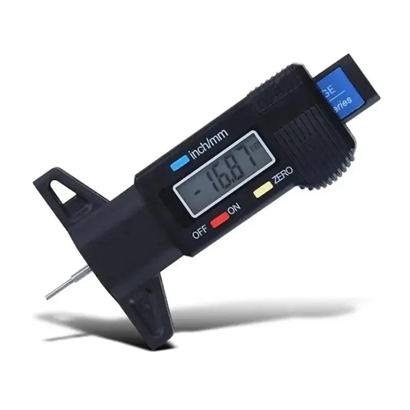 

1PC Digital Depth Gauge Caliper Tread Depth Gauge LCD Tire Tread Gauge For Car Tire 0-25mm Measurer Tool Caliper Repair Tools чёрный