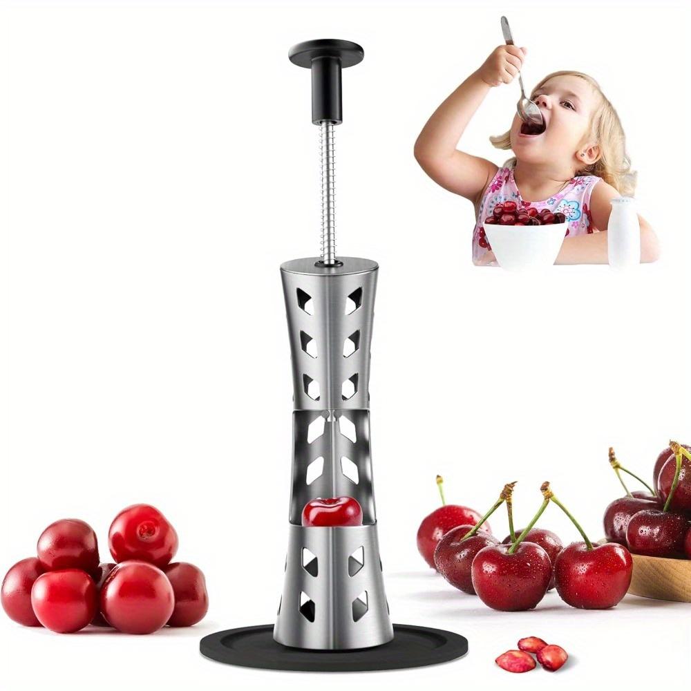 

Инструмент для удаления косточек из вишни из нержавеющей стали, прочный, марки 304, удаление косточек прессованием без усилий для свежей вишни