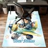 1PC Custom Name Rabbit Pilot Adventure Sky Theme Floor Mat Ideal for Living Room, Game Rooms, Office, Bedroom, Floor Mat Playful Design