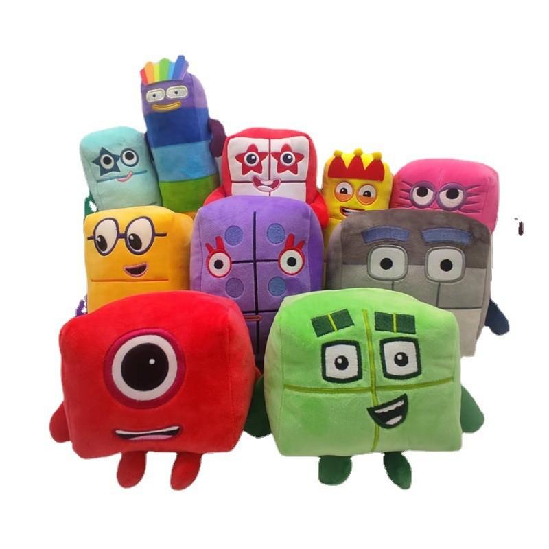 10pcs Cartoon Number Plush Doll Toy Educational Stuffed Movie TV Number Toys Kids Gift Early Childhood Education Doll