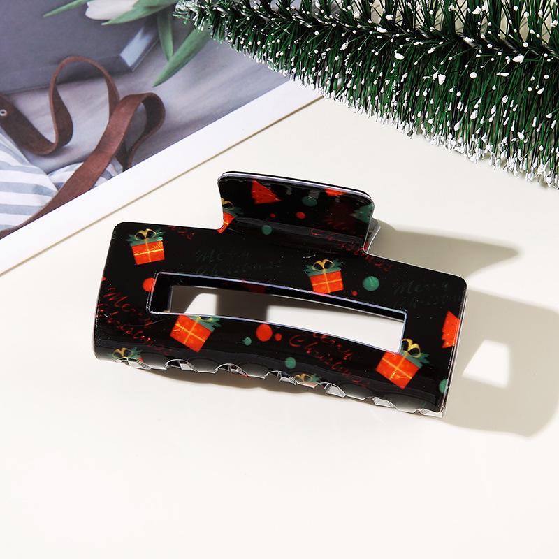 Shining Girl Christmas Floral Claw Clip - High-End Holiday Hair Accessory