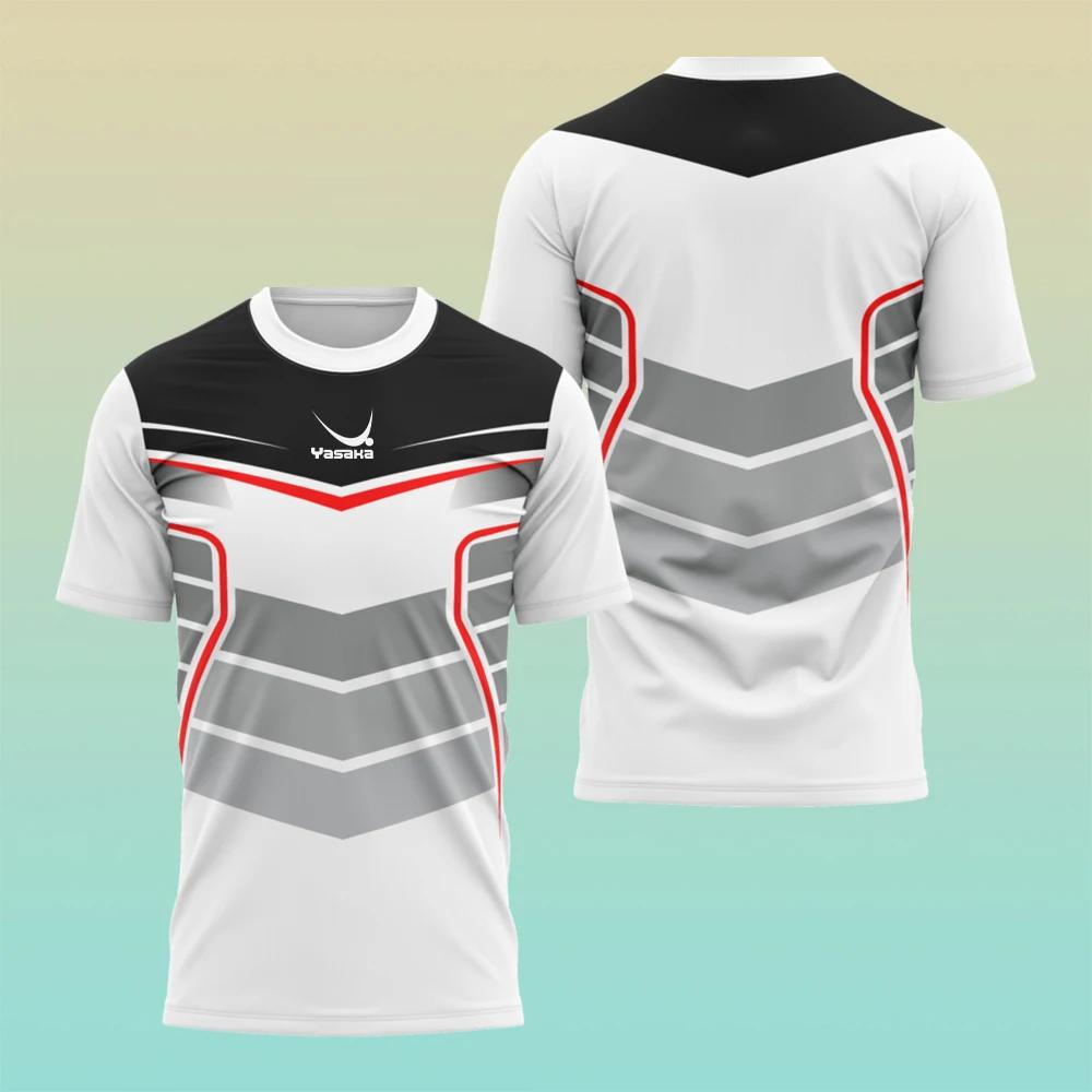 Modisches Tischtennis Trainingsshirt Sommer Herren T-Shirt Outdoor Tennisuniformen Lässiges O-Ausschnitt Kurzarm Tischtennisuniformen