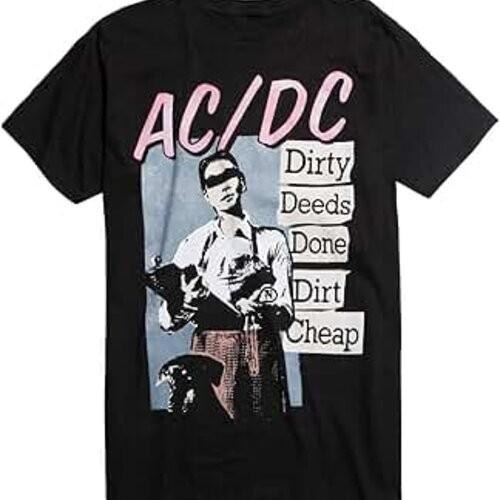 AC/DC Dirty Deeds Done Dirt Cheap Короткий рукав Черный Унисекс AHN01885 Унисекс Футболка XXXL