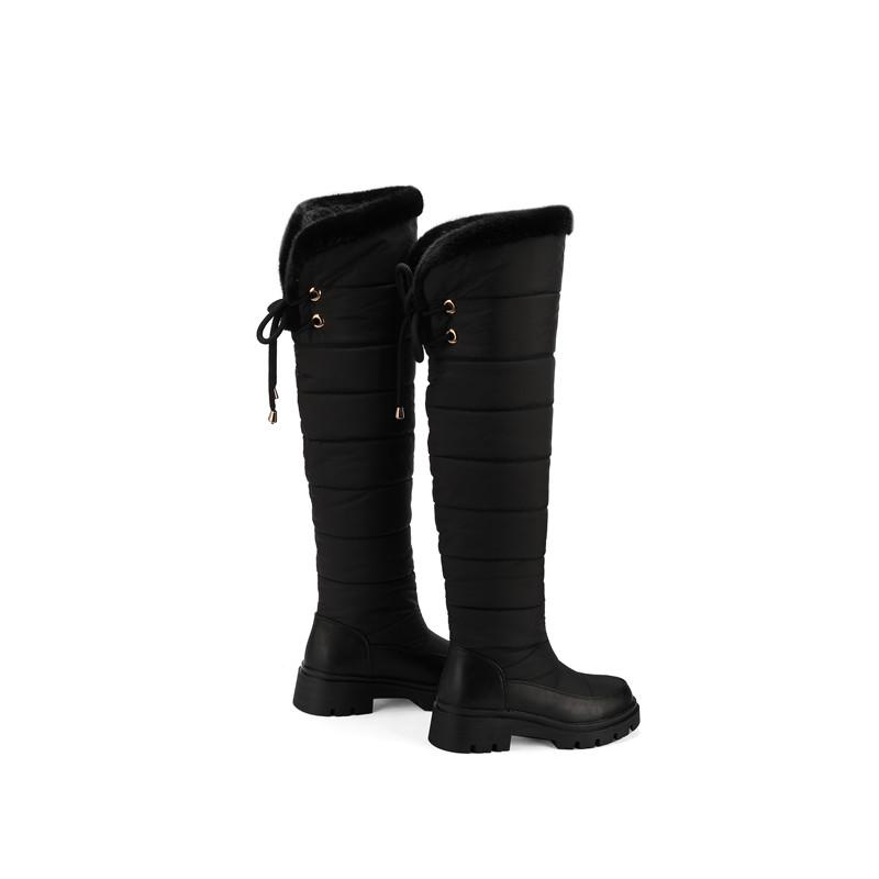 

Женские зимние сапоги — это незаменимые теплые плюшевые хлопковые сапоги, удобные повседневные полусапоги большого размера. 44 чёрный