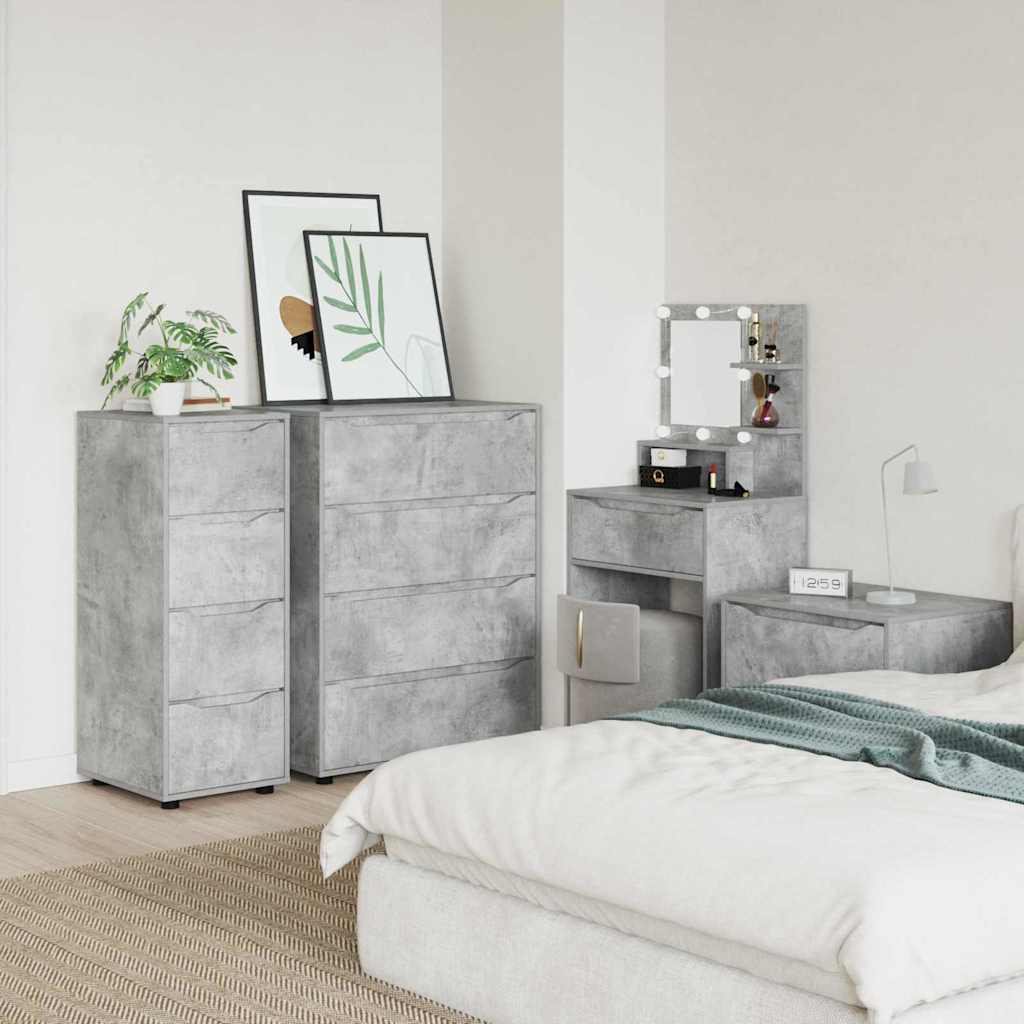Storage Cabinet Concrete Grey 40 x 48 x 105 cm Engineered Wood