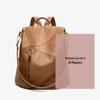 Korean Style Women's Soft Leather Anti-theft Backpack - Versatile, Large Capacity, Double Shoulder for Casual Travel, 2026 Summer