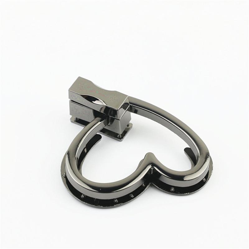 Handbag Purse Closure Toggle Latch Buckles Diy Bag Hardware Bag Accessories Double Heart Clasp Buckles Twist Locks For Handbag
