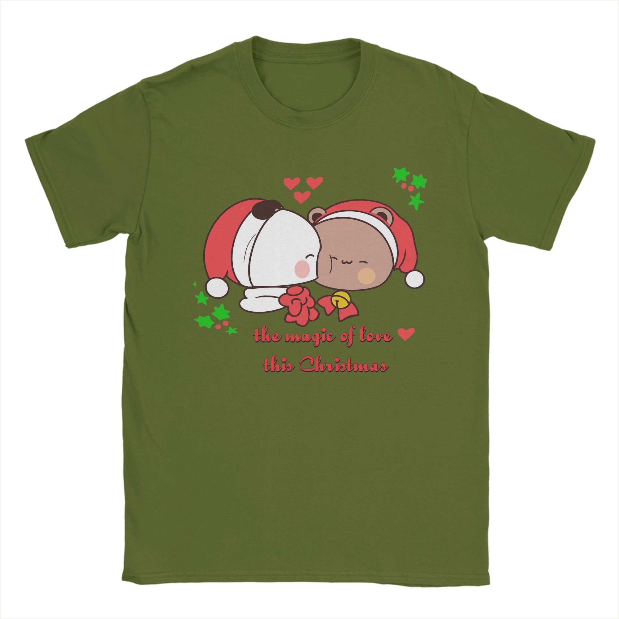 

Mens T Shirt Merry Christmas - The Magic of Love This Christmas T-Shirts Harajuku Summer Tees Cotton Clothes Plus Size 5XL 4XL