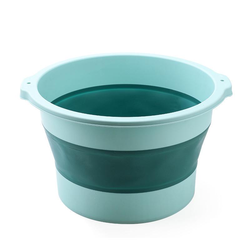 Portable Plastic Folding Foot Bath Basin with Massager for Home and Dorm Use