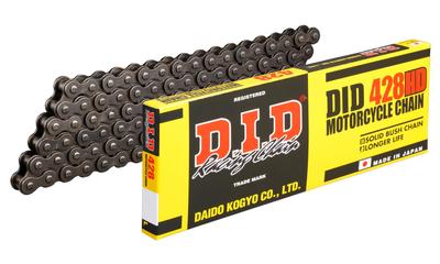 Motorcycle Chain Clip Joint Included STEEL Reinforced Chain for Two Wheels Motorcycle D.I.D 428H(D)-126RB