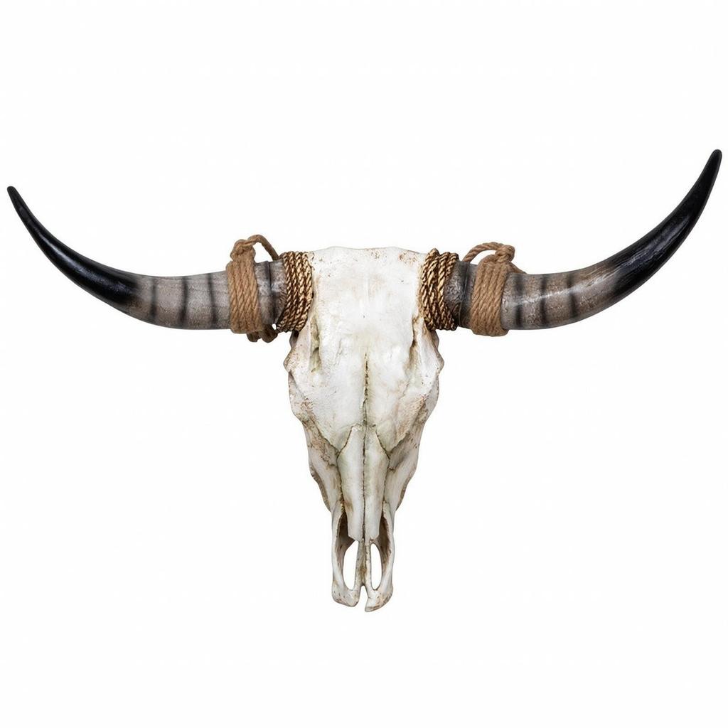 Southwestern Bull Skull Wall Decor Resin Hanging Farmhouse Boho