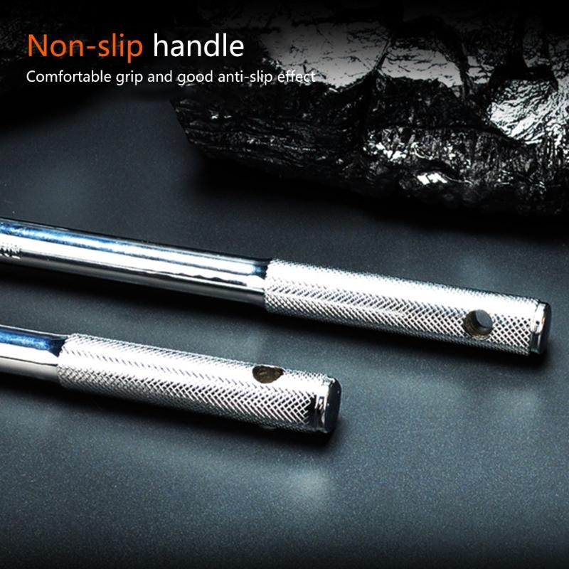 Heavy Duty 1/2 F Rod 15/18" Force Bar Activity Head Socket Wrench with Strong Force Lever Steering Handle for Repairing