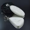 Oval-Pear Cut 100 Ct Scolecite Pendant Healing Stone 925 Silver Gemstone Pair AR-1767-S
