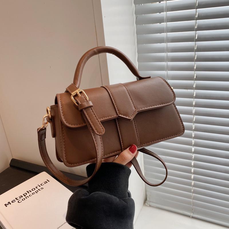 

2025 Універсальна жіноча текстурована сумка через плече - Ретро сумочка та маленька квадратна сумка-месенджер