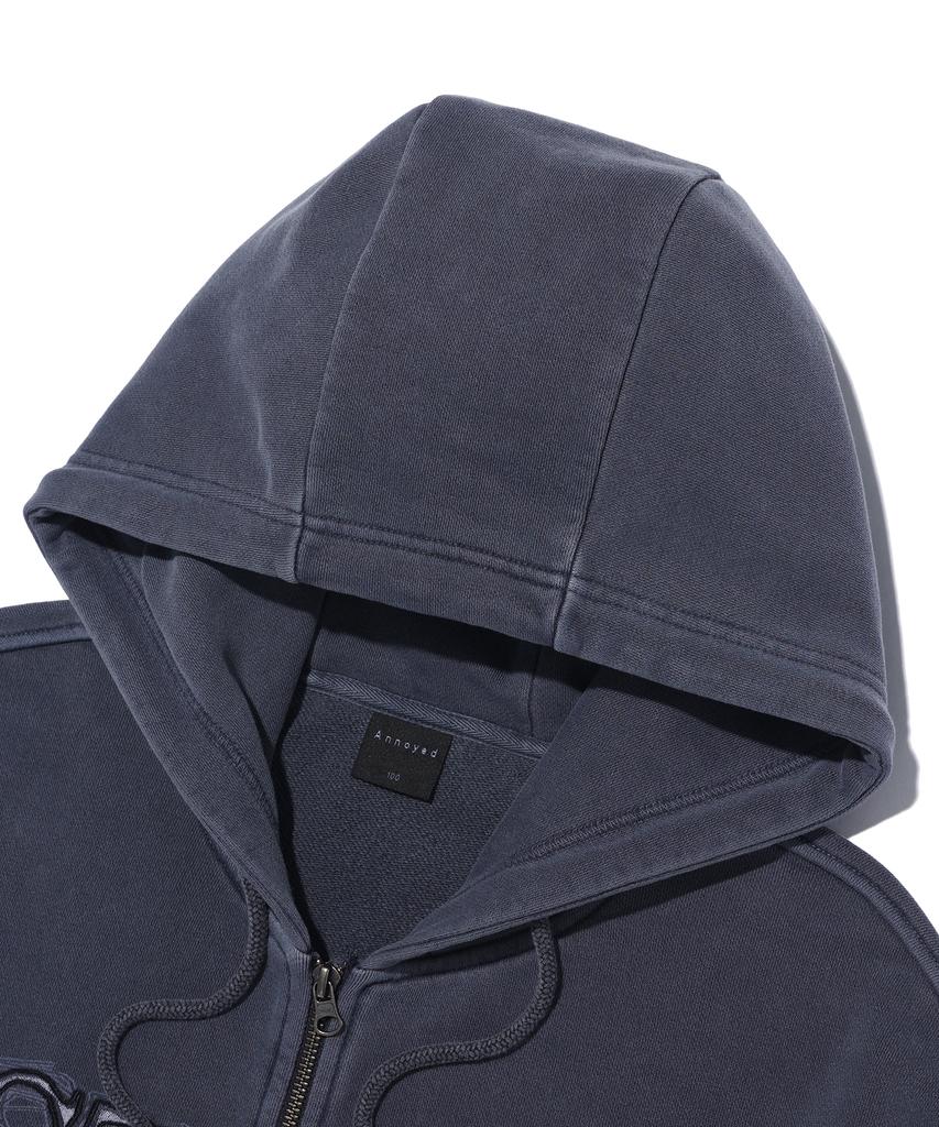 Annoyed A-Stuff Pigment Zip-Up Hoodie Lp3Tu643_Dark Grey