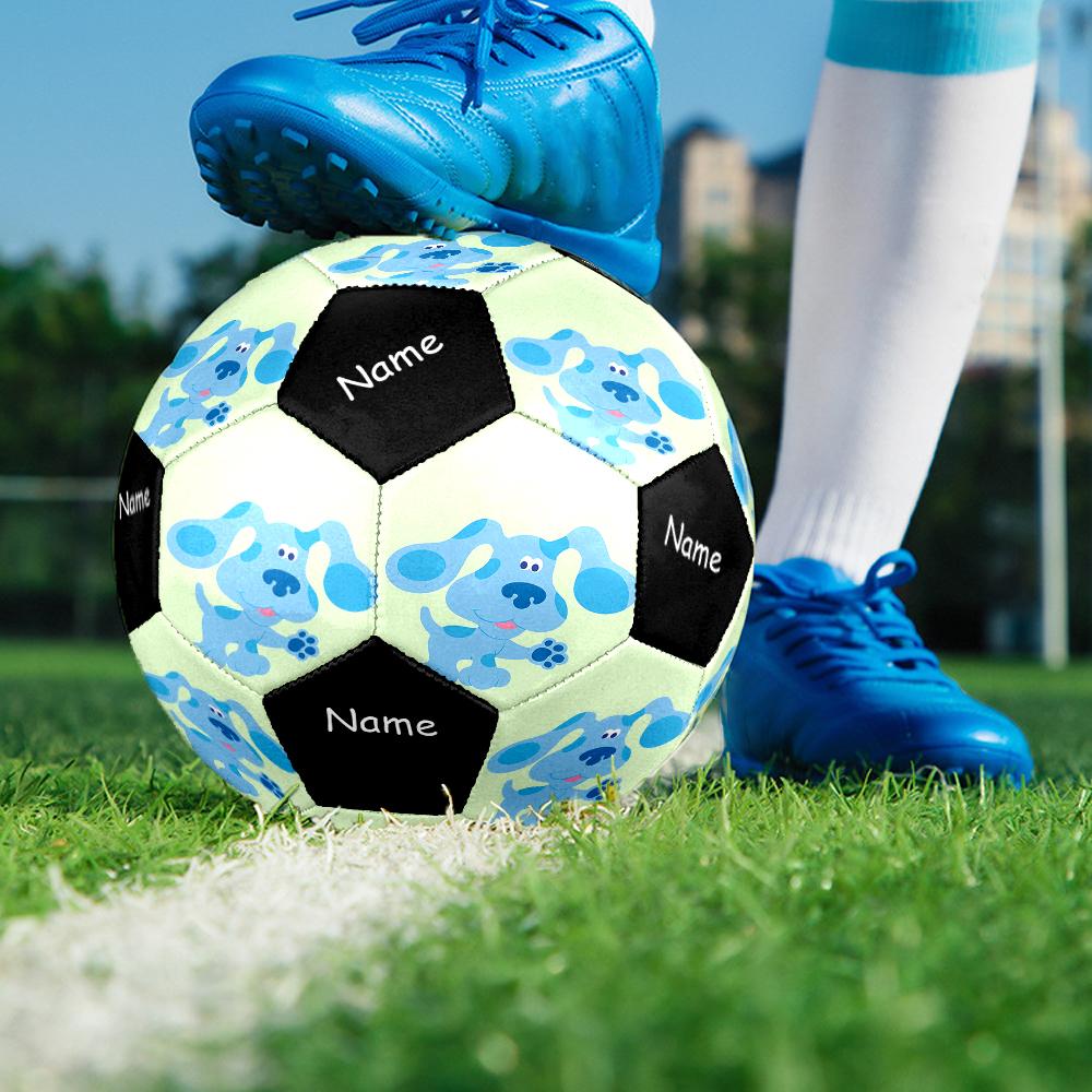 Custom Name Blue's Clues Theme Size 5 Soccer Ball, Suitable for Both Indoor and Outdoor Matches, a Gift Suitable for Everyone.