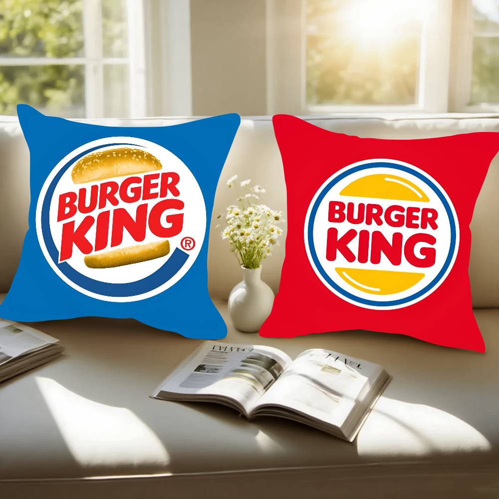 Burger King Pillow Case Pattern Printed Pillowcase For Living Room Sofa Cushion Cover & Bedroom Decor
