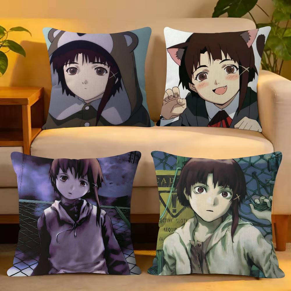 Serial Experiments Lain Cushion Cover Decorative Pillow Sofa Home Decor Case Pillow Cases