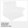 Sac de rangement pour peluches Sac bean bag Organisateur de jouets en peluche transparent Housse de siège bean bag pour peluches Taille L pour Chambre d'enfant Salle de jeux Salon