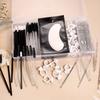 130 Pcs Set With Cover Rectangle Vertical 5 Grid Eyelash Extension Tool Storage Box Glue Tweezer Holder Makeup Organizer Makeup