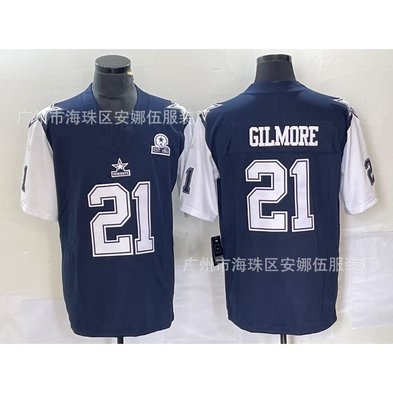 Mens American Football Jersey Dallas Cowboys Style Cotton Blend Performance Sportswear Rugby Training Game