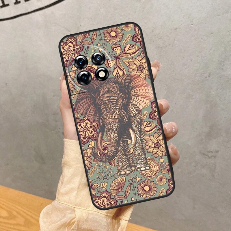 Elefant Mandala Azteke Hülle Für OnePlus 15 15R 13R 13 13T 12 12R 11 10 9 Pro 10T Nord 5 CE 4 2 3 Lite N20 N30 Cover