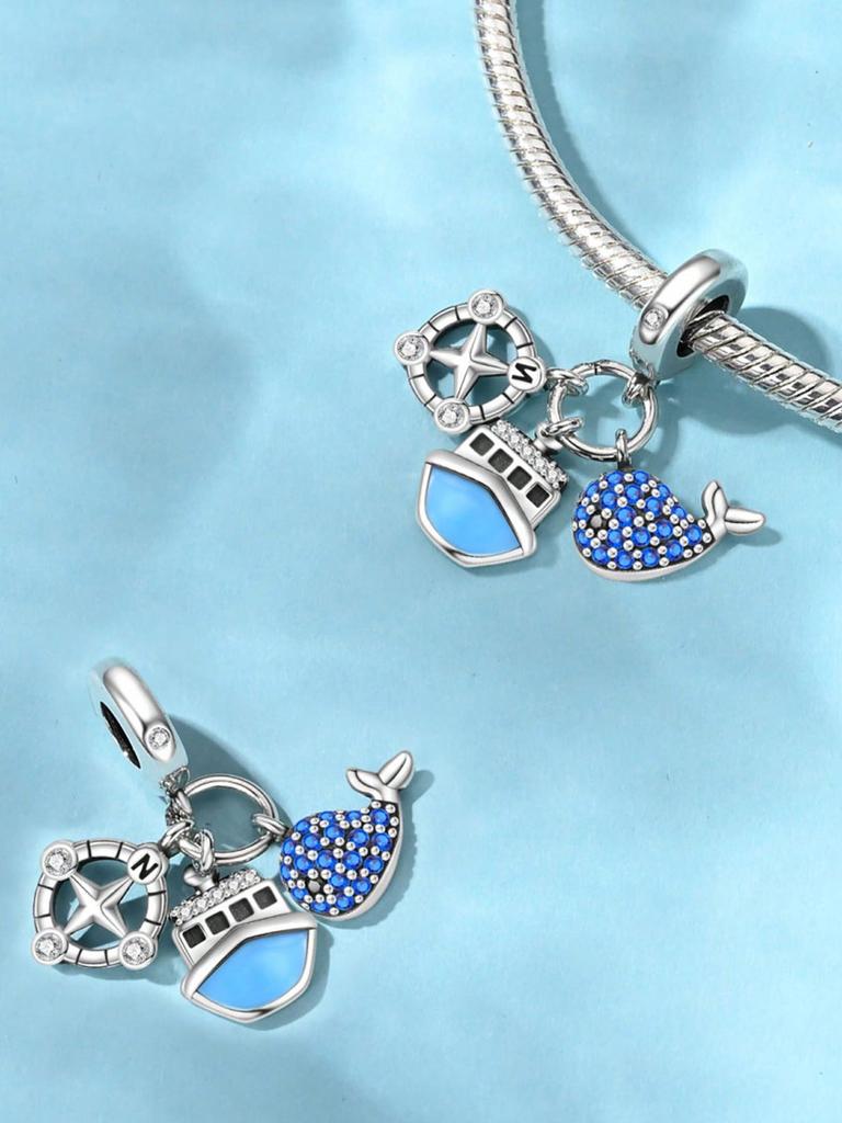 Charms Plata Deep-Sea Colorful Fish Octopu Beads Copper Plated Fit Copperoriginal Bracelet For Jewelry Making Diy Charm