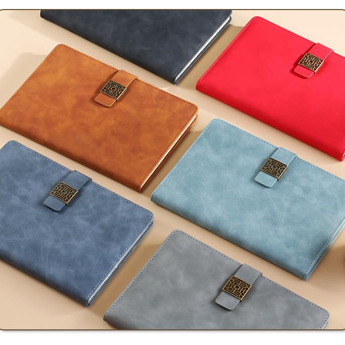 Custom Logo A5 Faux Leather Notebook Gift Set: Business Diary & Meeting Planner
