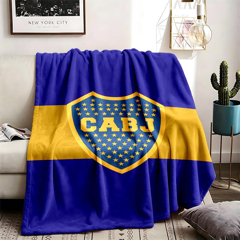 Couvertures en flanelle personnalisées Thème Club Atletico Boca Juniors Pour l'extérieur Douces et adaptées à toutes les saisons Parfaites pour les canapés, les lits et le camping