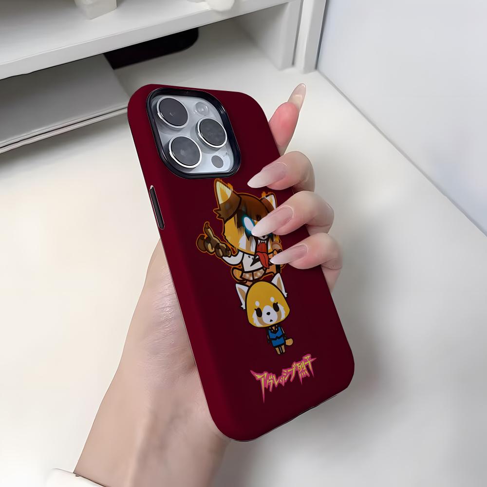 

Мультяшный Милый Чехол-Книжка Aggretsuko Для Iphone 16 Pro Max 15 13 14 12 11 14 Pro Max 15 Pro Max Двухслойный Чехол iPhone12ProMax