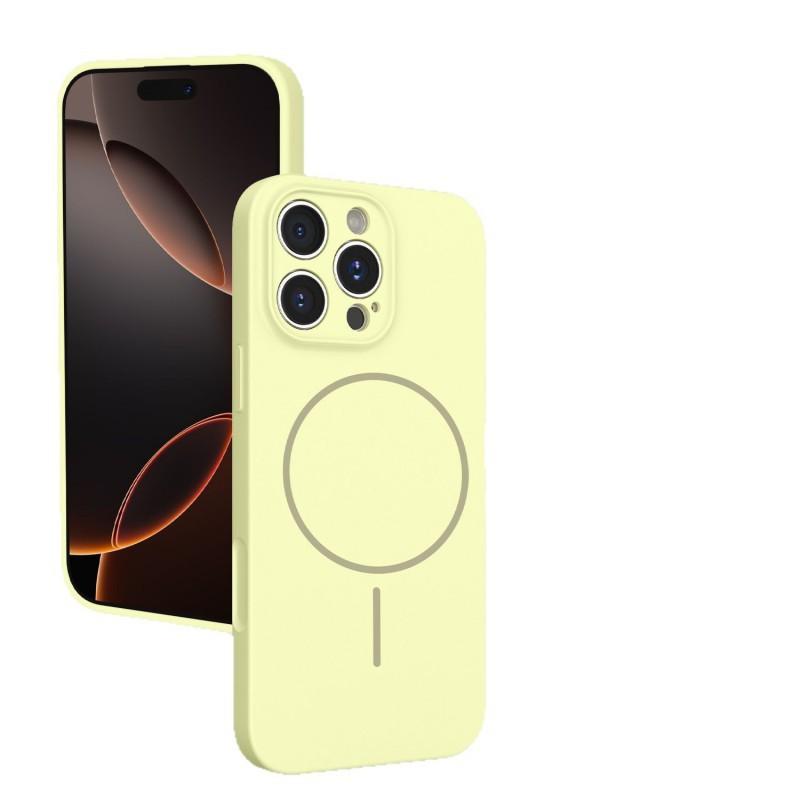 Liquid Silicone Magnetic Phone Case Suitable IPhone 17 Promax Simple Precise Hole Apple Anti Fingerprint Protective