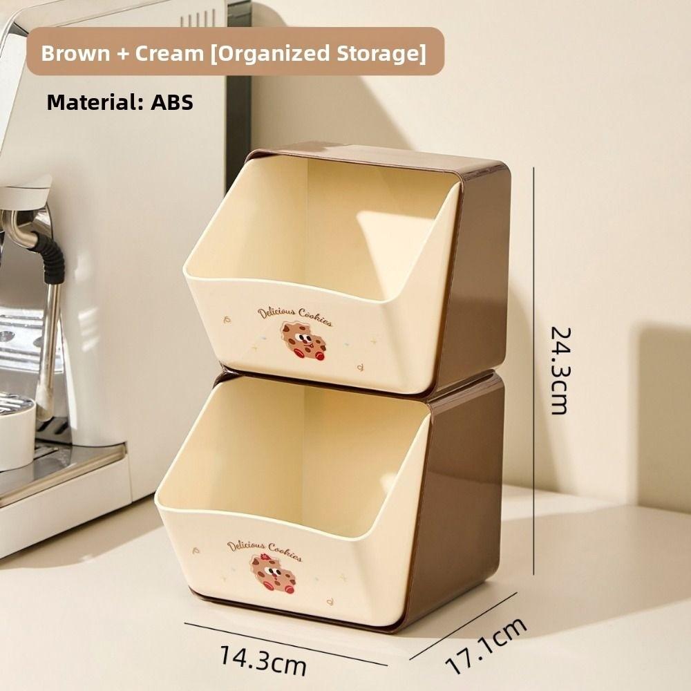 Double Layer Tea Bag Storage Box Creative Cosmetic Drawer Rack Desktop Snack Organizer  Bathroom