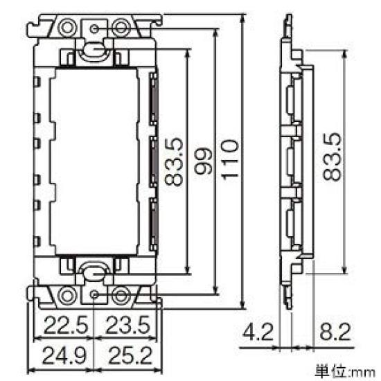 Panasonic Insulated Mounting Frame for Embedded Outlet WTL3710K