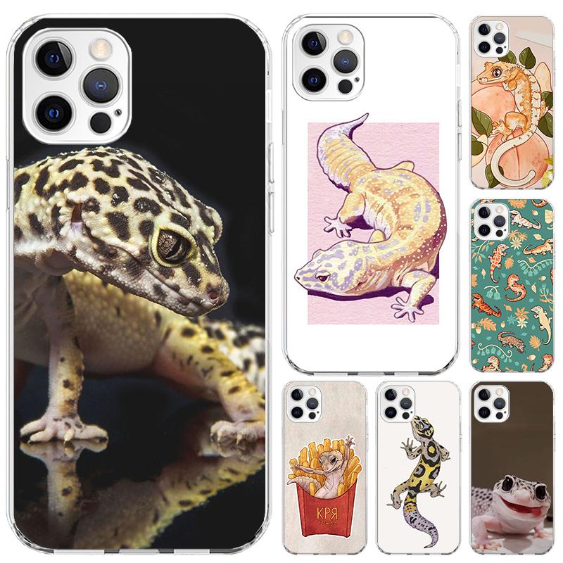 Lizards Geckos Phone Case for Iphone 17 Air 16 15 Plus 14 13 Mini 12 11 Pro Max 16E 7 8 SE 2020 Soft Funda Print Shell 16 15 14