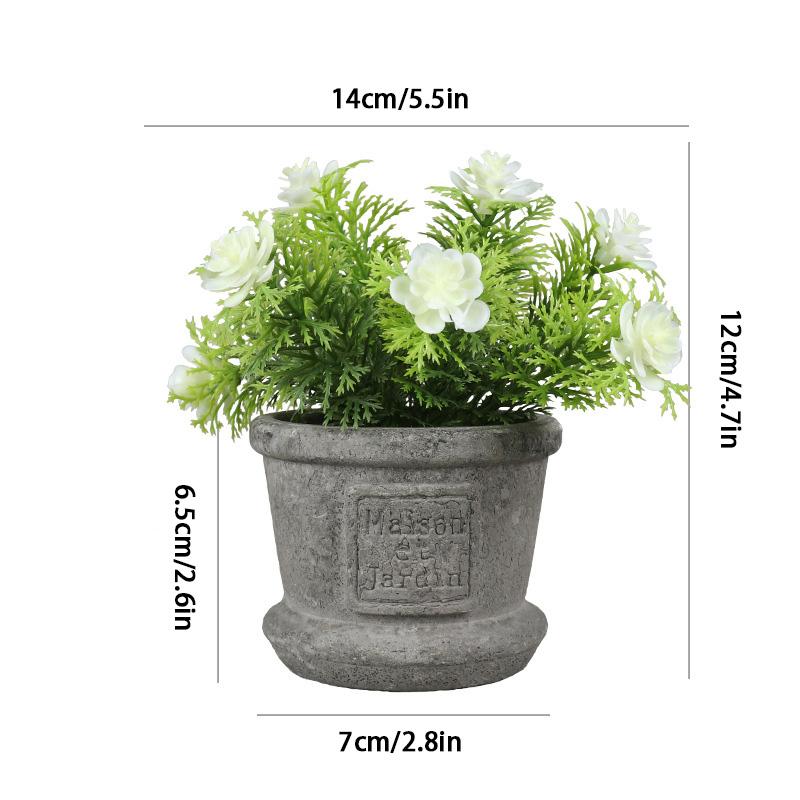 1PC Artificial Bonsai Table Ornaments Flowers Potted Fake Plants Alphabet Pots Desktop Decoration
