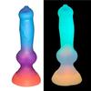 Glow-in-The-Dark Realistic Canine Dildo - Animal Shape Fantasy Toy for Women, Liquid Silicone Adult Sex Toy, Extra Soft Penis Stimulator