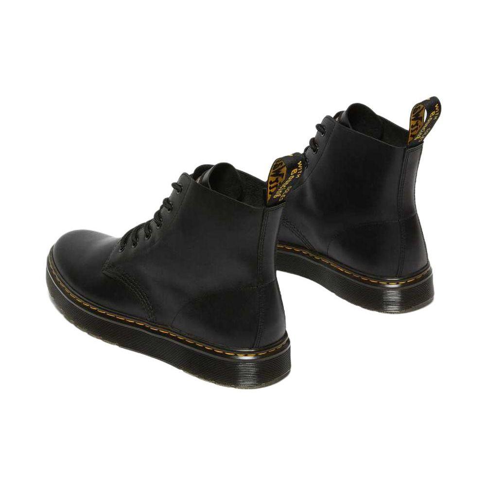 Dr. Martens Leather Round Toe Thick Sole Lace-Up Ankle Boots Unisex boots Black 27778001