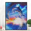 Frame Diamond Painting Dolphin Full Round Cross Stitch Embroidery Animal Diamond Mosaic Home Decor 30x40cm