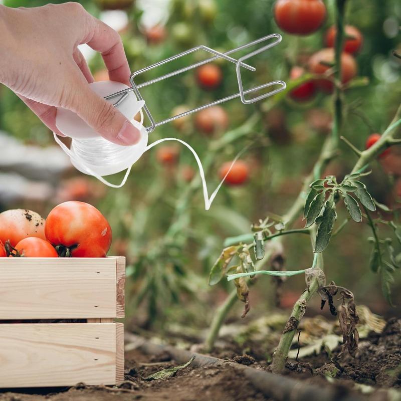 Tomaten-Rollhaken Seil Gewächshaus Gemüseanbau Stütze Aufhänger Ranke Spalier Schnur Hängehaken Gartenpflanze Kletterklemme