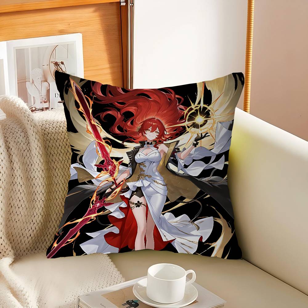 Honkai Impact 3rd Himeko Poszewka na poduszkę Wzór Poszewka na poduszkę Dekoracja Dekoracja świąteczna